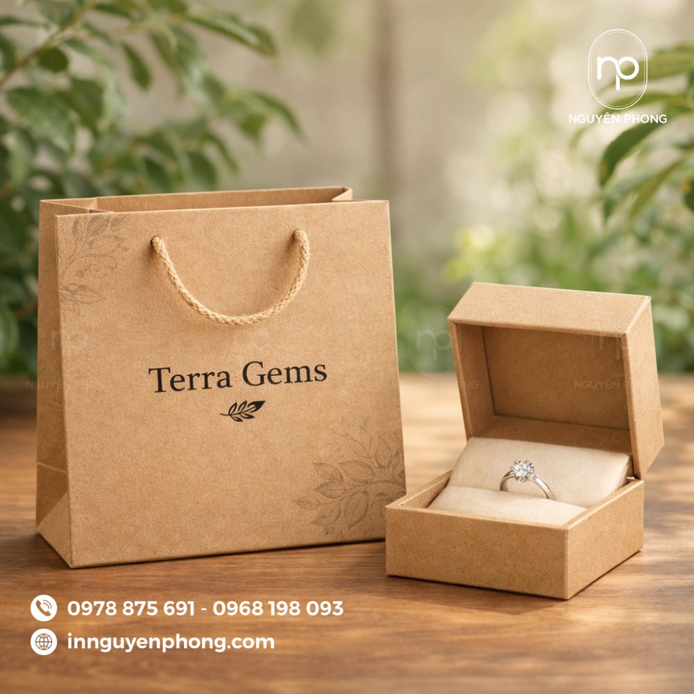 In túi giấy đựng trang sức theo yêu cầu